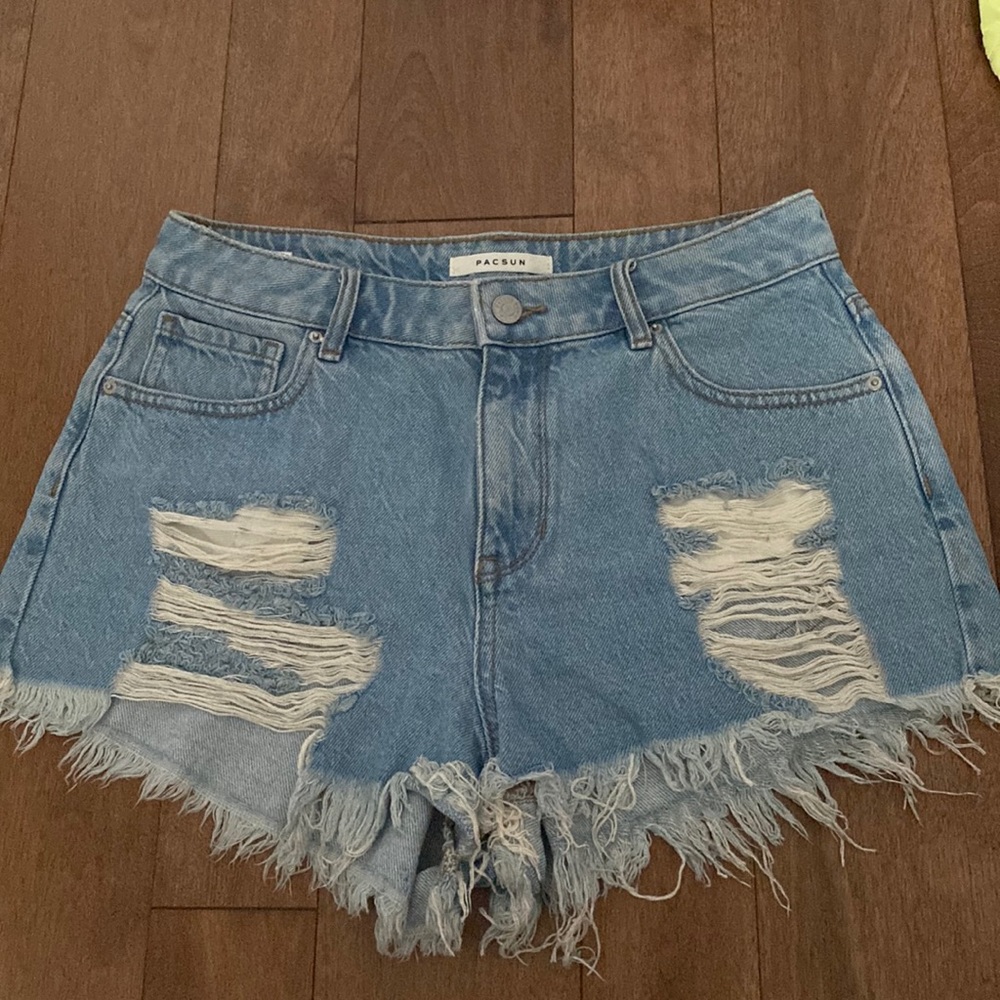 Barely worn high waisted denim Pacsun shorts